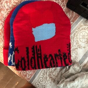 Red and Blue Coldhearted Beanie